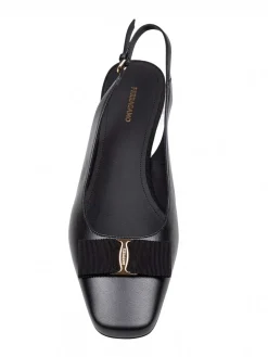 Slingback Rivalda In Pelle Colore Nero