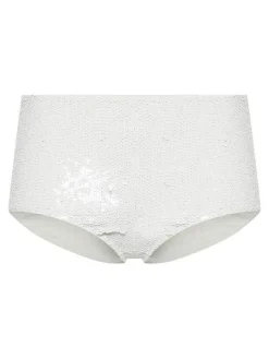Slip bikini a vita alta con paillettes