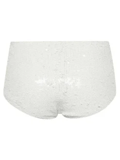 Slip bikini a vita alta con paillettes