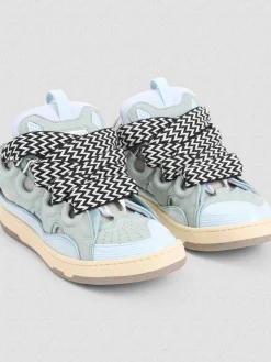 Sneaker a marciapiede in pelle scamosciata
