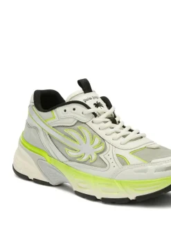 Sneaker in pelle fluo p4