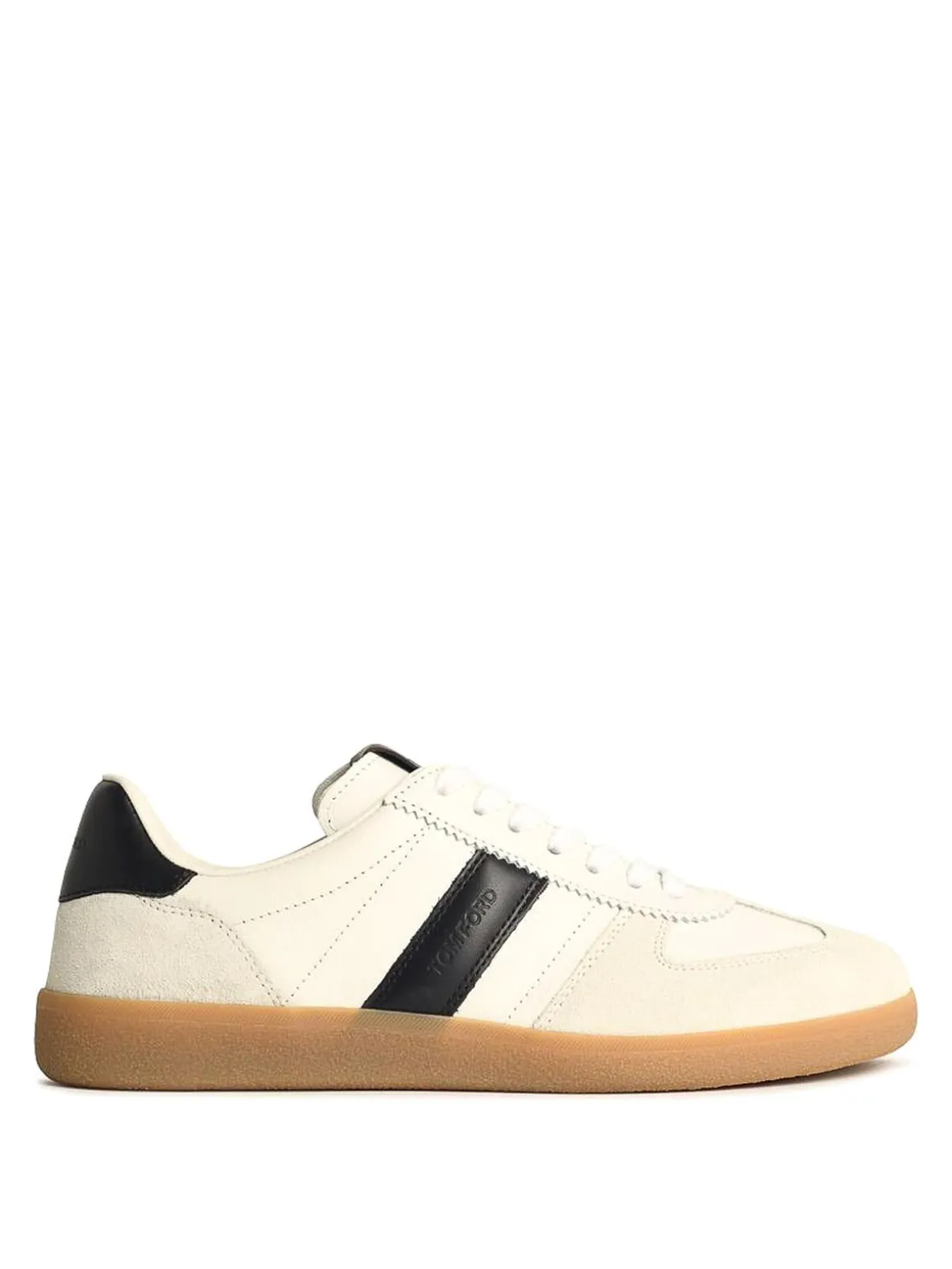 Sneaker in pelle scamosciata bianca ad archer