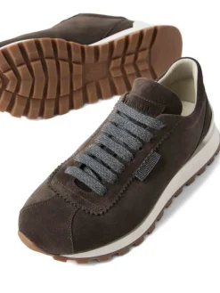 Sneaker in pelle scamosciata