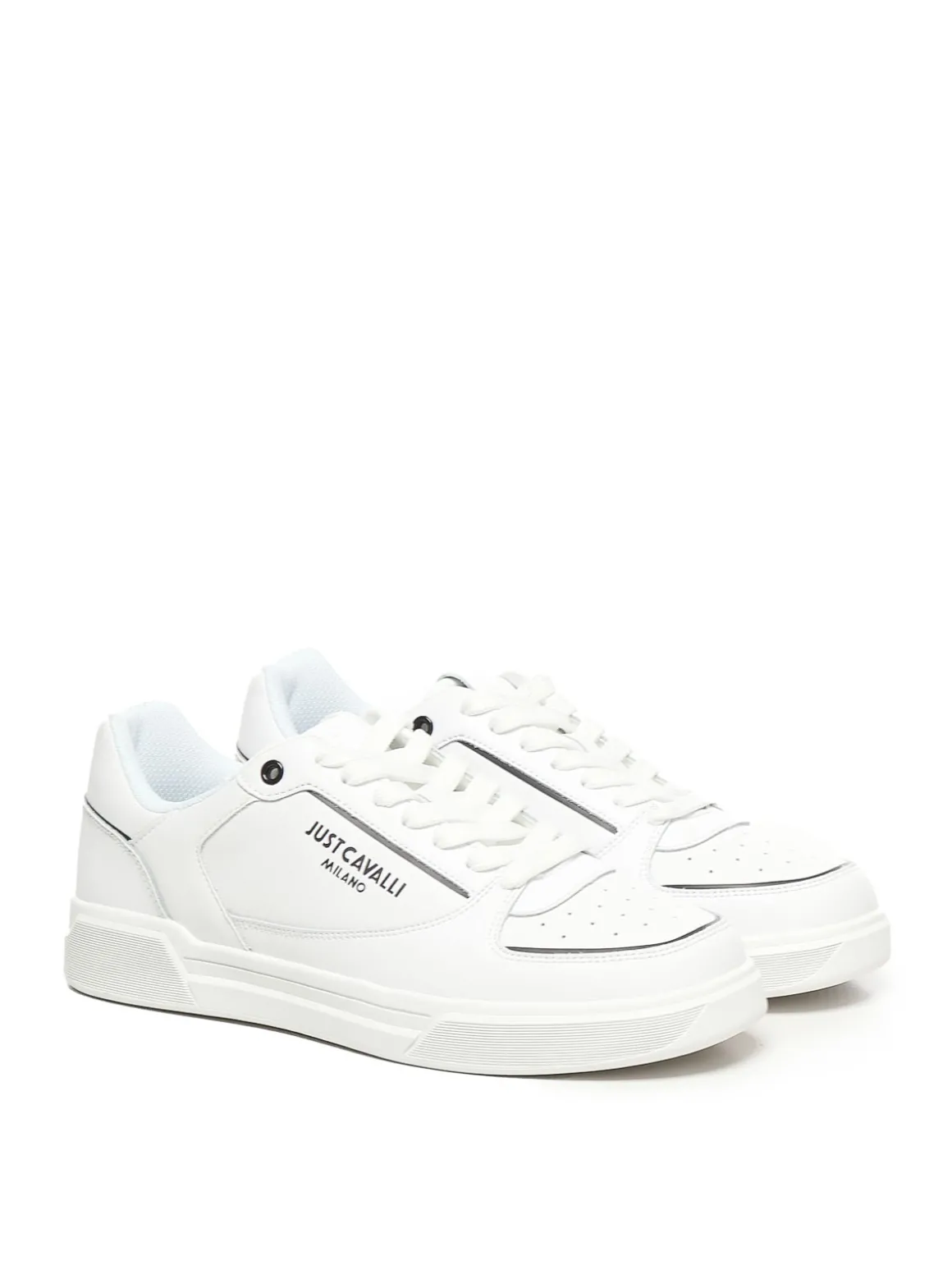 Sneaker logo in pelle