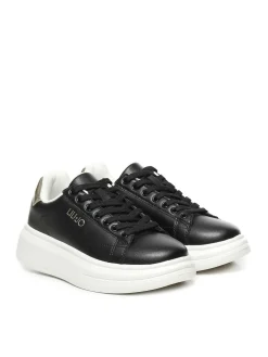 Sneaker piattaforma in pelle
