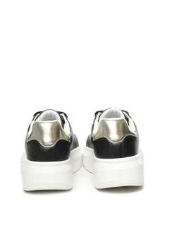 Sneaker piattaforma in pelle