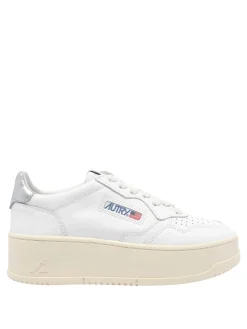 Sneaker piattaforma medialiste bianche