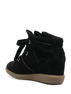 Sneaker stringate con zeppa