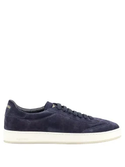 Sneakers basse in pelle scamosciata