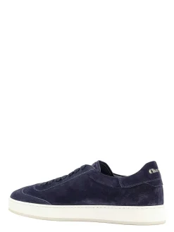 Sneakers basse in pelle scamosciata