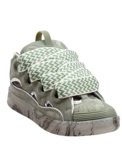 Sneakers Curb In Pelle E Mesh