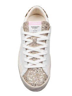 Sneakers Distressed In Pelle E Camoscio