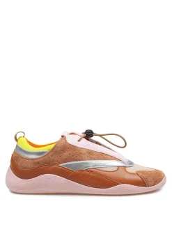 Sneakers In Crosta E Pelle Multicolor