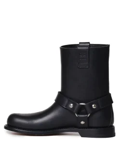 Stivale pull-on in pelle liscia