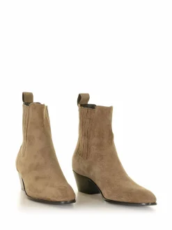 Stivaletto in camoscio Beige