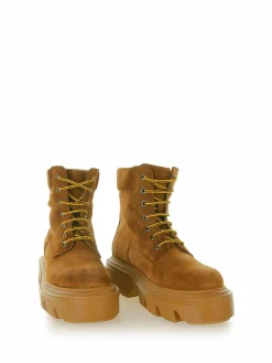 Stivaletto In Suede E Fondo Gomma