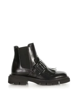 Stivaletto Nero In Pelle