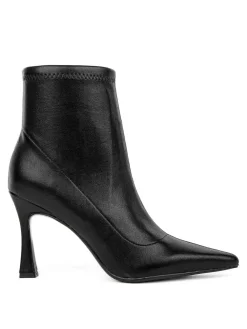 Stivaletto Nero In Pelle Stretch