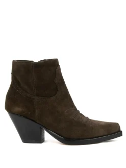 Stivaletto Texano Marrone in camoscio