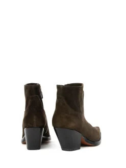 Stivaletto Texano Marrone in camoscio