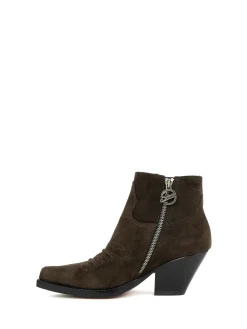 Stivaletto Texano Marrone in camoscio