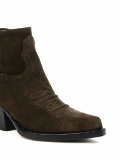 Stivaletto Texano Marrone in camoscio