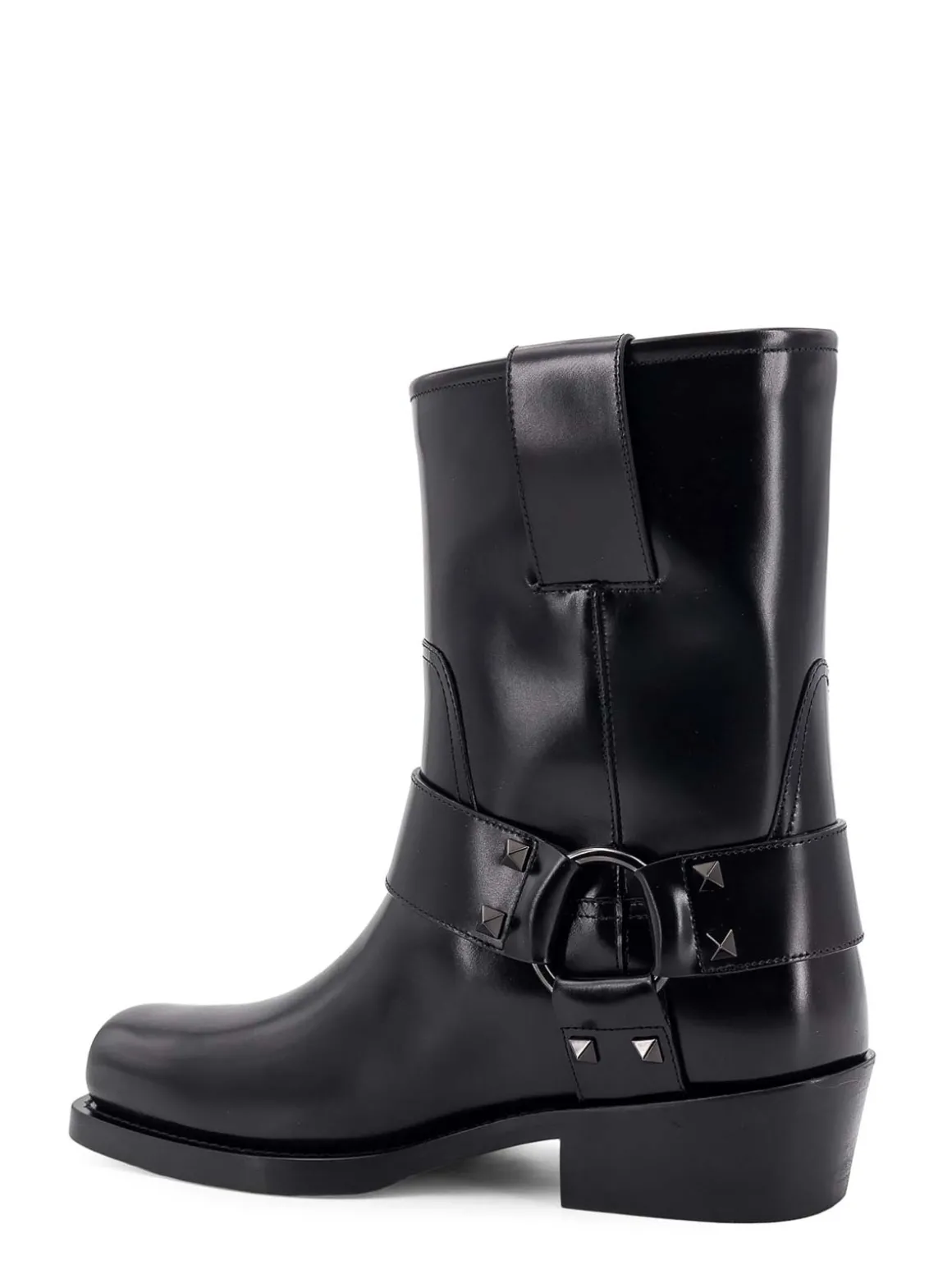 Stivali biker in pelle con borchie iconiche