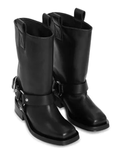 Stivali biker tubori in pelle