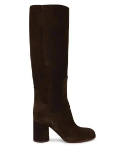 Stivali Cleo in pelle scamosciata marrone