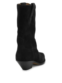 Stivali in camoscio nero