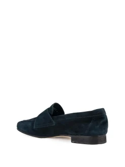 Suede Buckle Loafers
