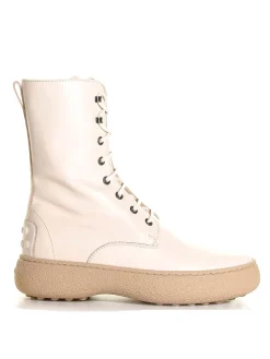 Tods Stivaletto Biker Stringato In Pelle