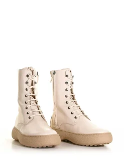Tods Stivaletto Biker Stringato In Pelle