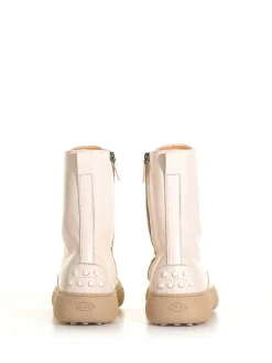 Tods Stivaletto Biker Stringato In Pelle