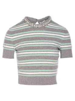 Top a maglia a strisce