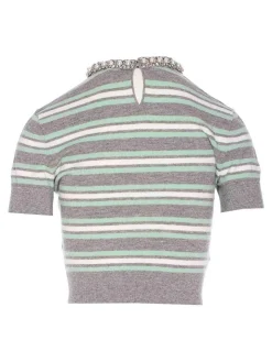 Top a maglia a strisce