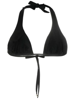 Top bikini a triangolo nero