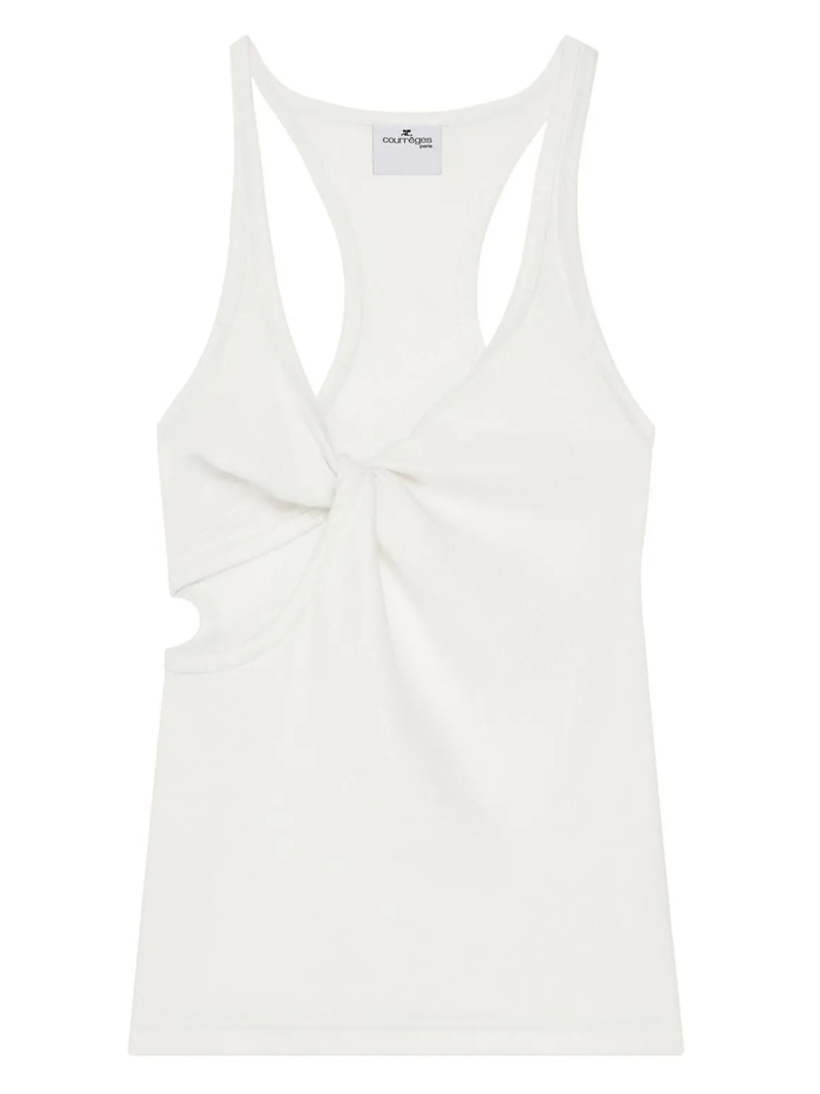 Top bleso di cotone bianco