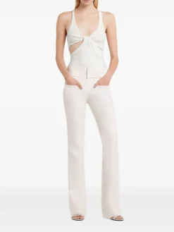 Top bleso di cotone bianco
