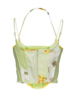 Top bustier senza maniche
