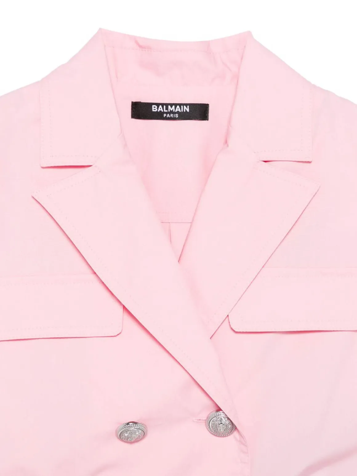 Top corto a doppio petto rosa