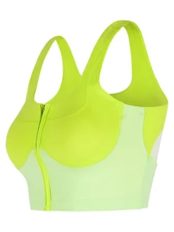 Top in poliestere verde