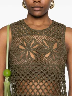 Top verde a maglia