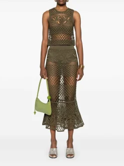 Top verde a maglia