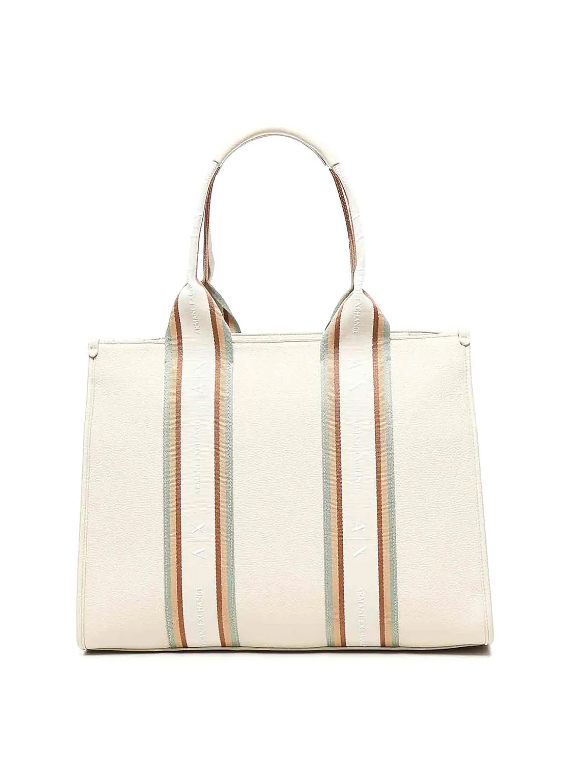 Tote bag con bande contrastanti