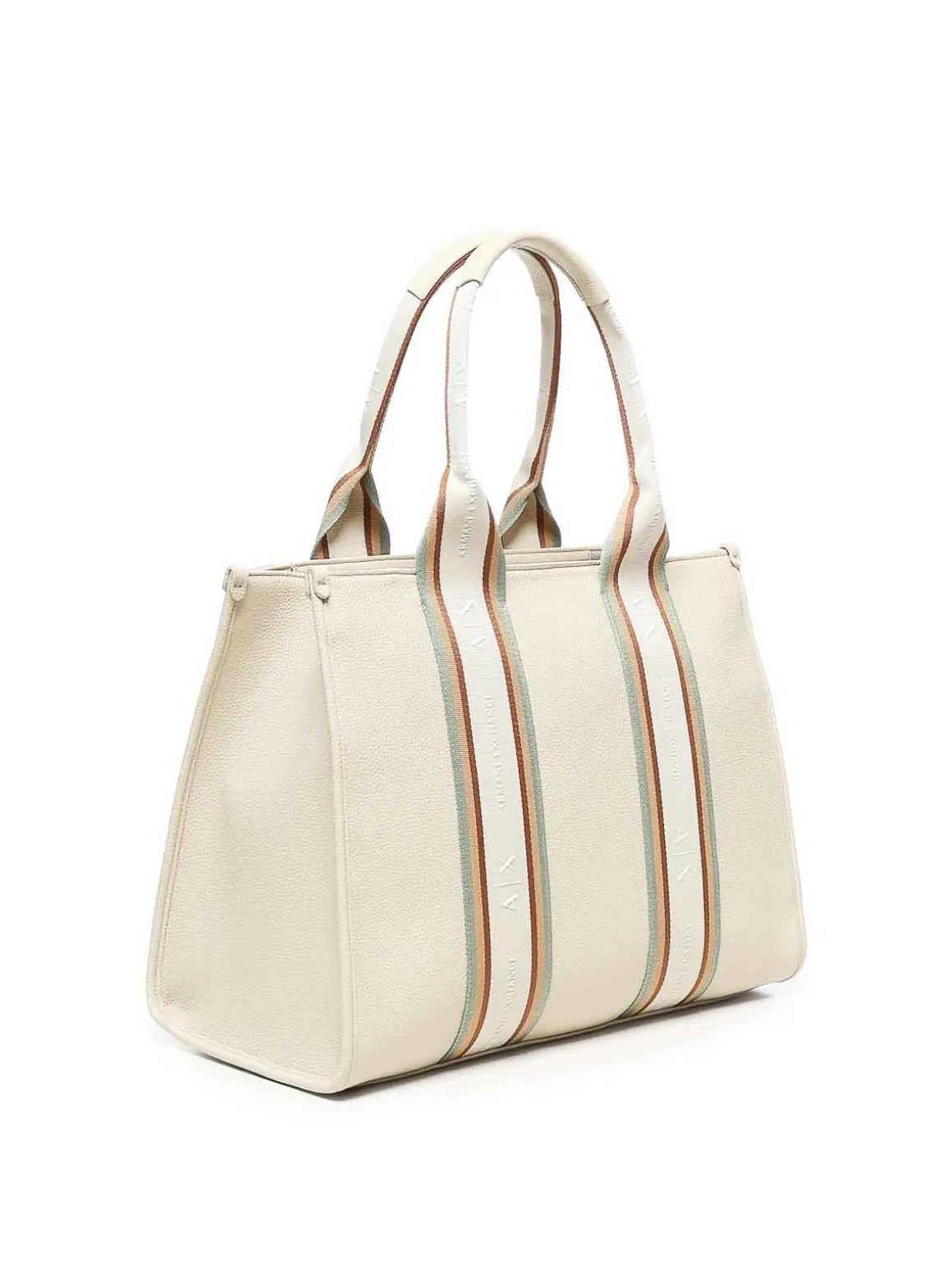 Tote bag con bande contrastanti
