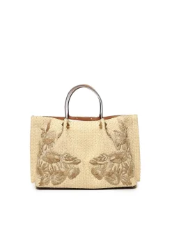 Tote bag di Vlogo Signature in rafia