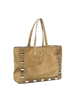 Tote bag in pelle scamosciata medie nellcote