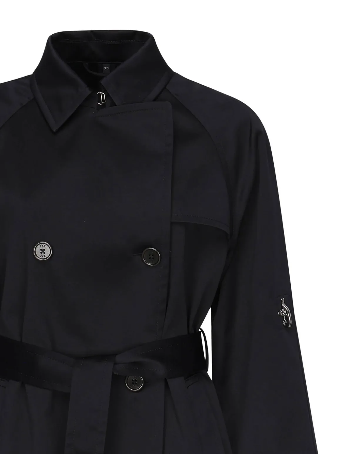 Trench corto in lana e cashmere