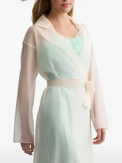 Trench di organza beige
